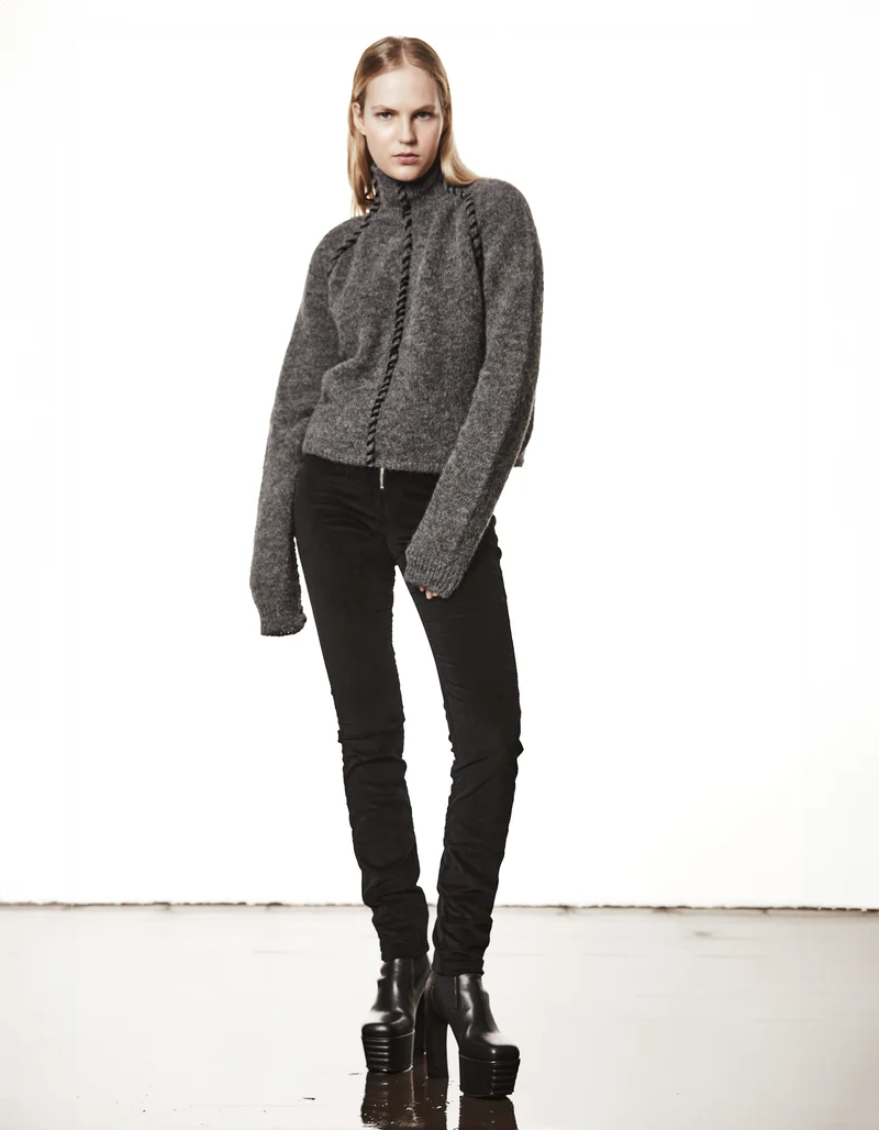 Alpaka-Mix Pullover mit Stehkragen