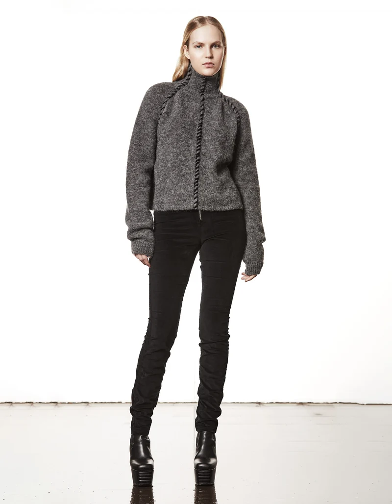 Alpaka-Mix Pullover mit Stehkragen