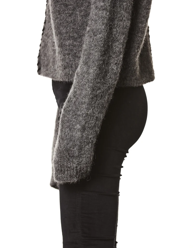 Alpaka-Mix Pullover mit Stehkragen
