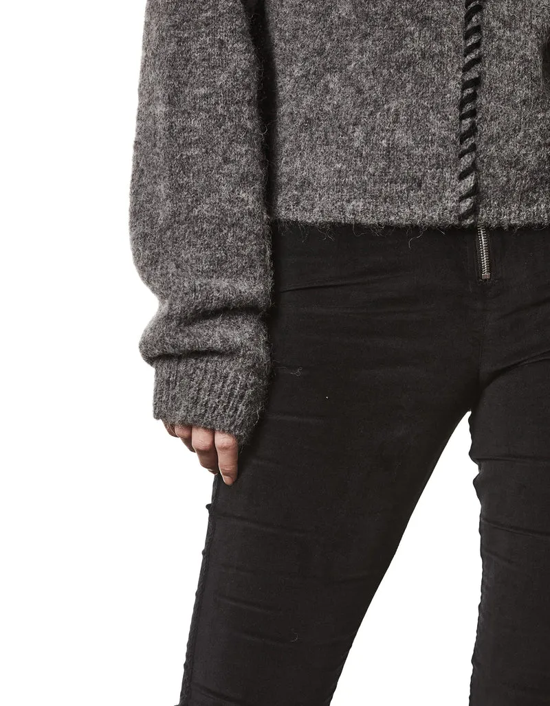 Alpaka-Mix Pullover mit Stehkragen