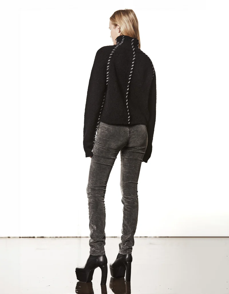 Alpaka-Mix Pullover mit Stehkragen