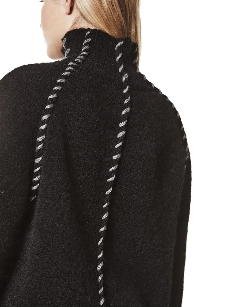 Alpaka-Mix Pullover mit Stehkragen