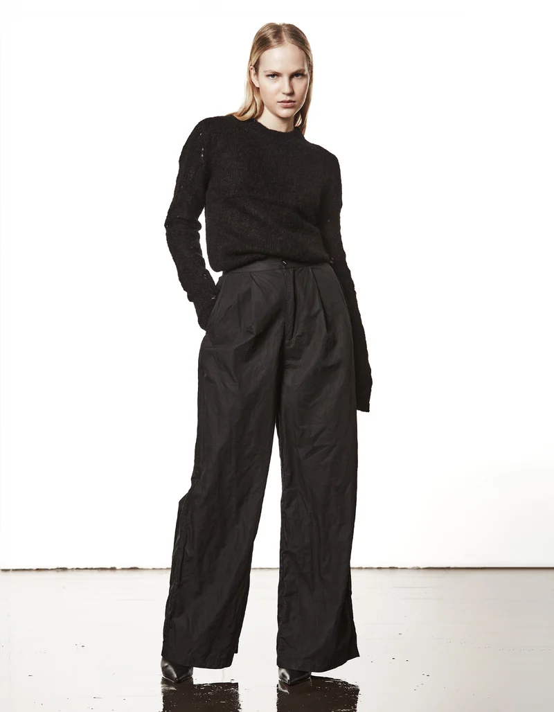 Alpaka-Mix Pullover mit Destroyed-Details