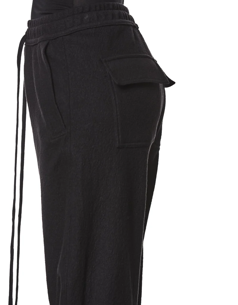 Low-Crotch Woll-Jogginghose