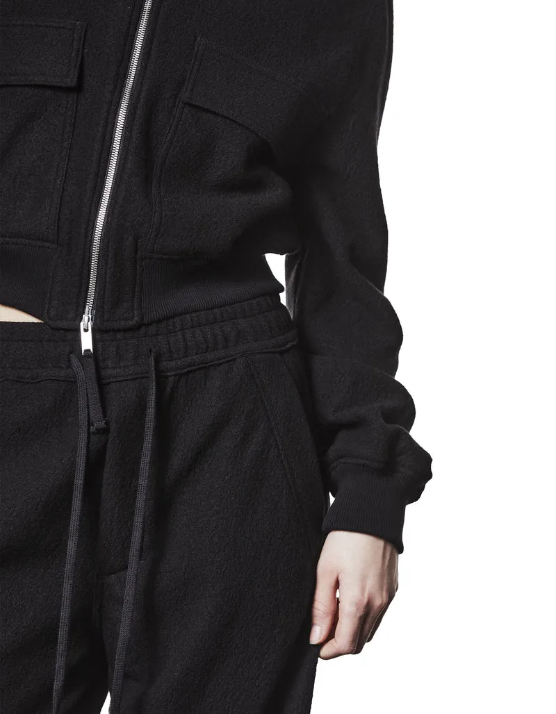 Woll-Blouson-Jacke mit Brusttaschen
