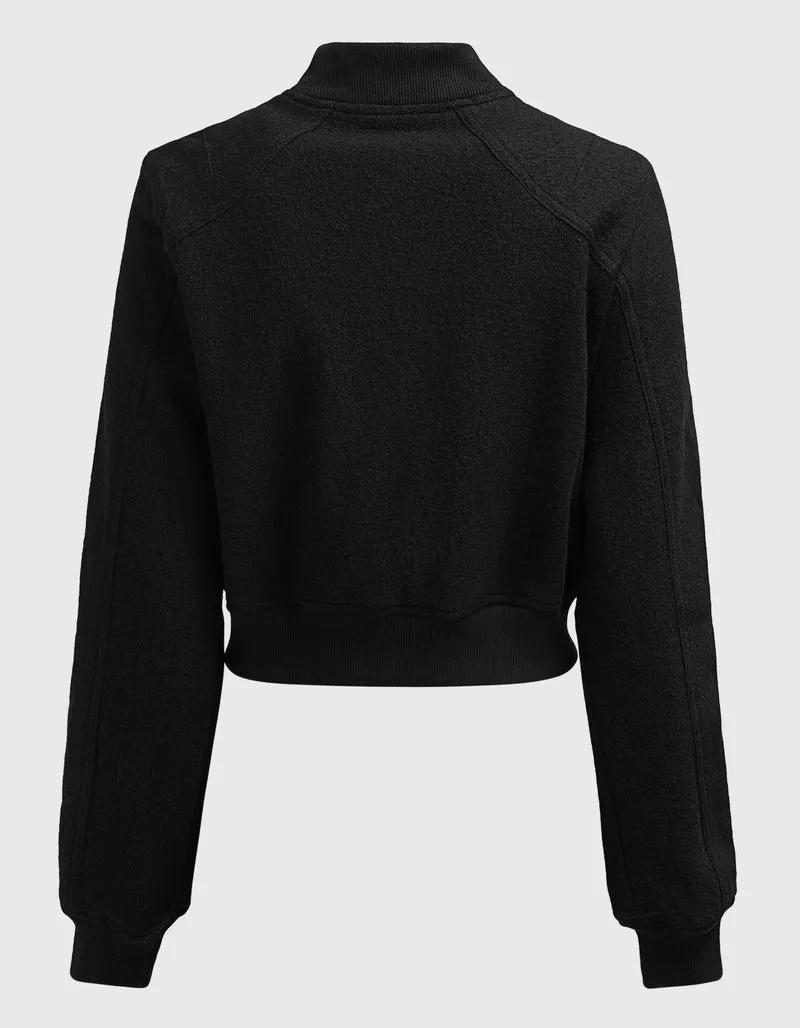 Woll-Blouson-Jacke mit Brusttaschen