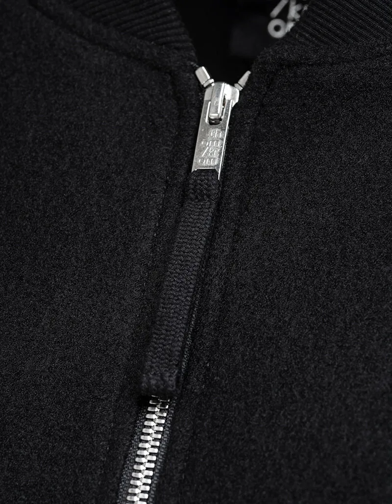 Woll-Blouson-Jacke mit Brusttaschen