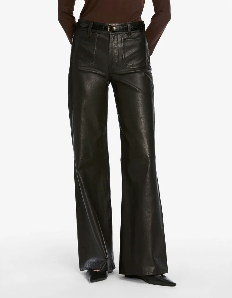 Wide-Leg Lammleder-Hose Le Slim Palazzo Modernist
