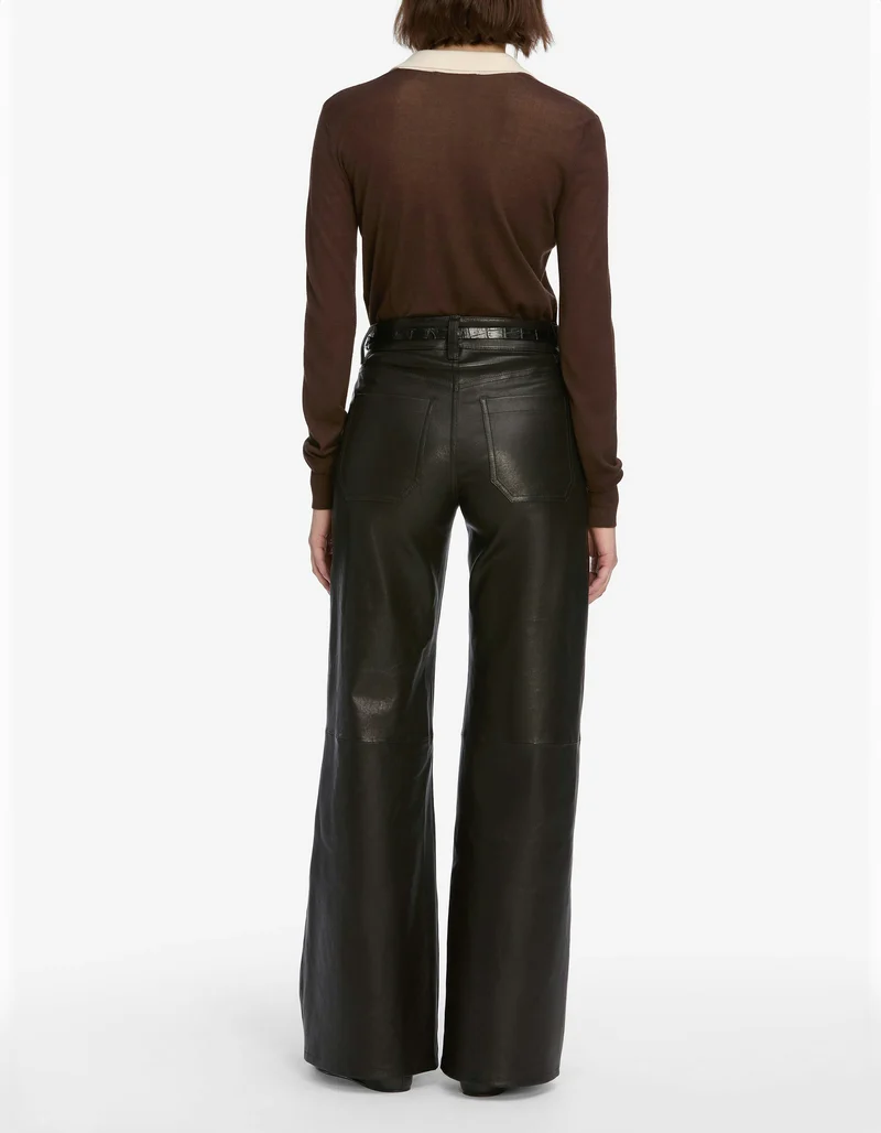 Wide-Leg Lammleder-Hose Le Slim Palazzo Modernist