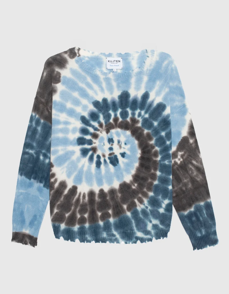 Destroyed Batik Kaschmir-Pullover Mela