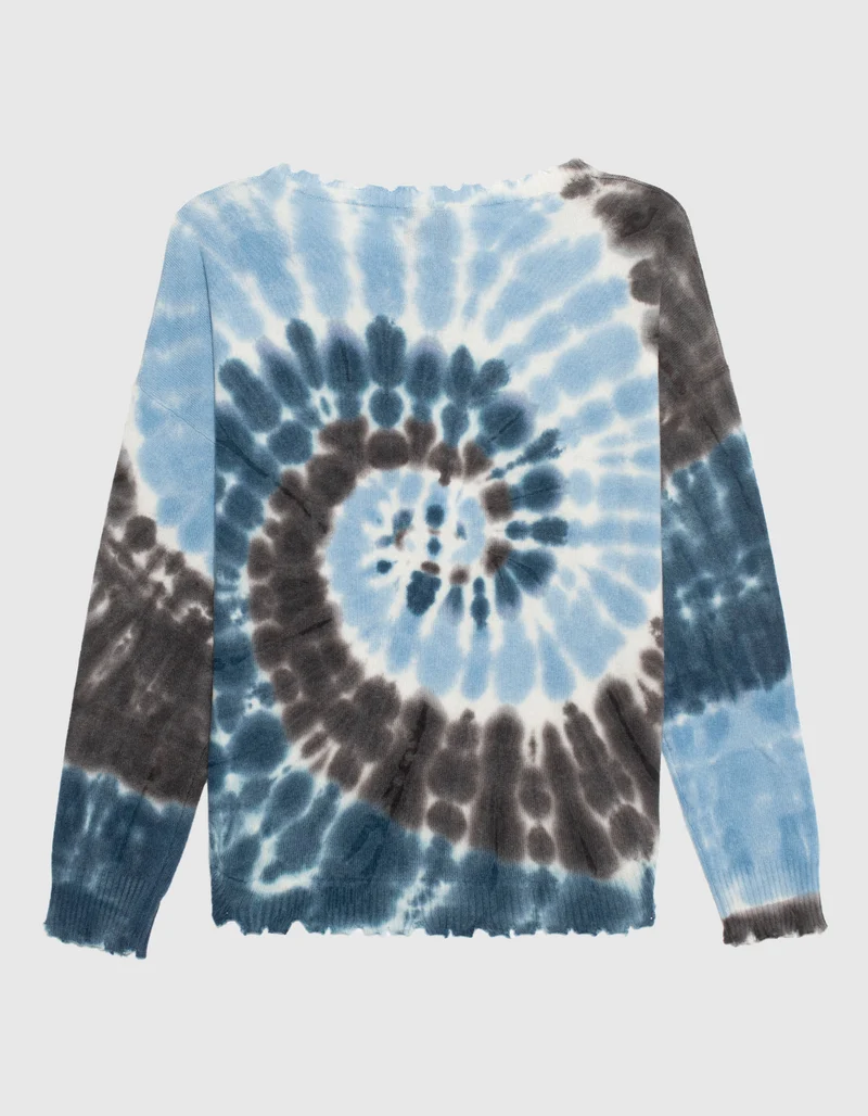 Destroyed Batik Kaschmir-Pullover Mela