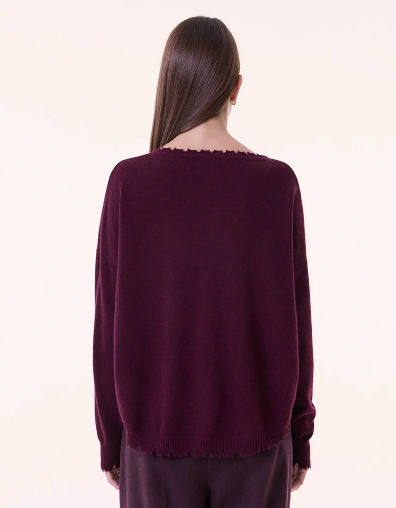 Oversize Destroyed Kaschmir-Pullover Mela