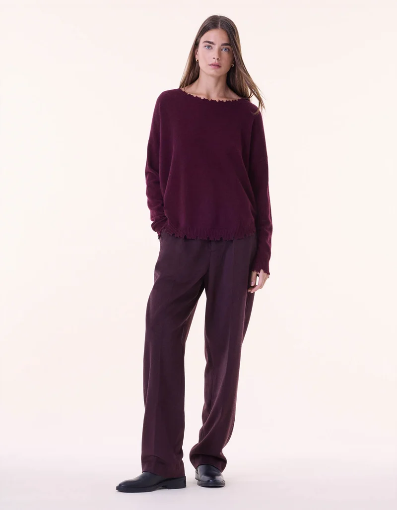 Oversize Destroyed Kaschmir-Pullover Mela