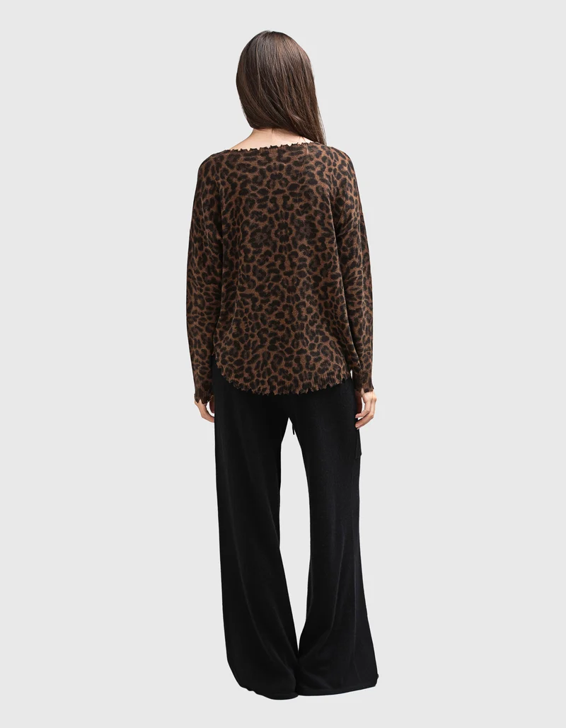 Oversize Leo-Kaschmir-Pullover Melah