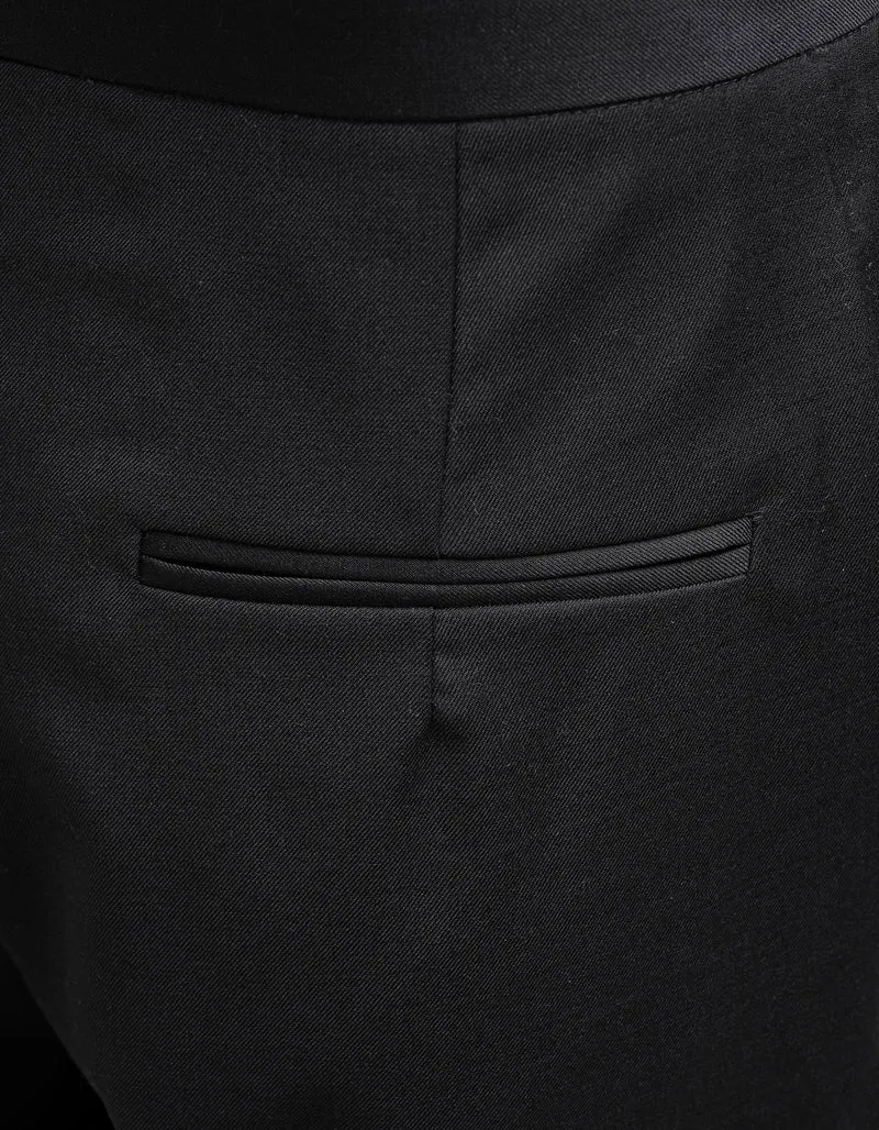 High-Waist Woll-Mix Bundfaltenhose