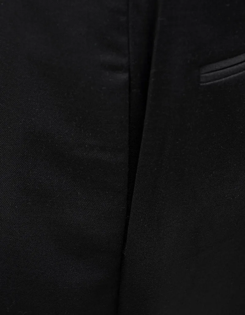 High-Waist Woll-Mix Bundfaltenhose