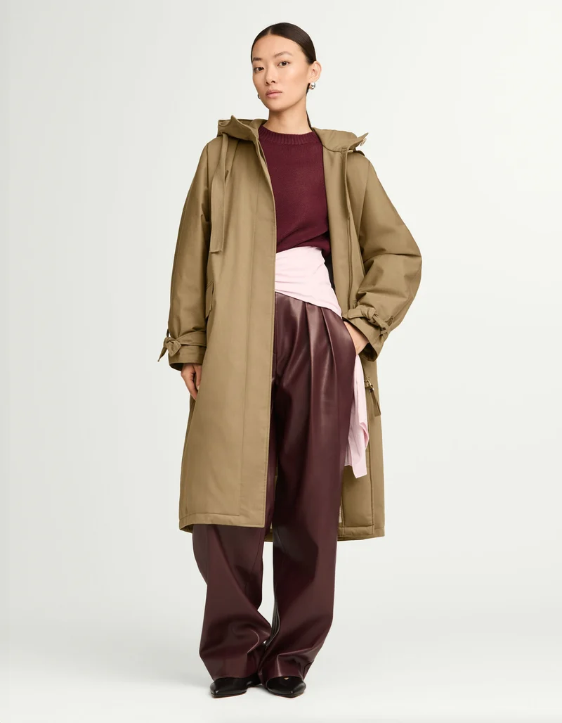 Oversize Mantel Liv mit Kapuze