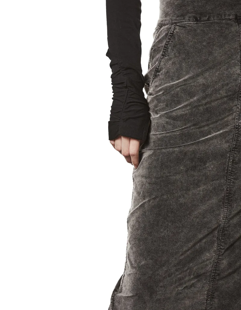 Cropped Longsleeve mit Raffung