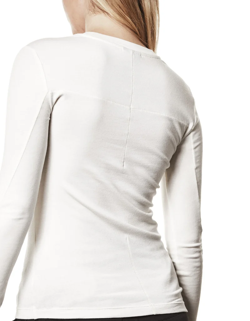 Longsleeve mit besticktem Wording und Faden-Detail