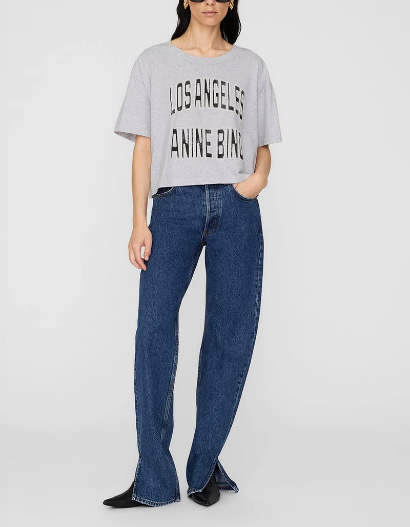 Bedrucktes Cropped T-Shirt Johnny im Vintage-Look