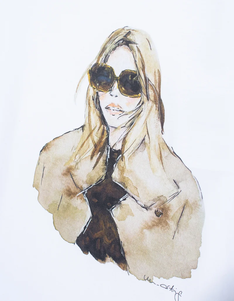 Bedrucktes Oversize T-Shirt Iconic Woman