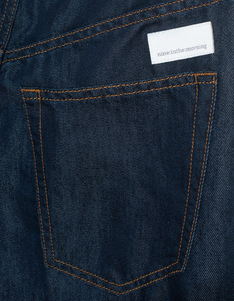 Wide-Leg Jeans Lupe mit Seiden-Anteil