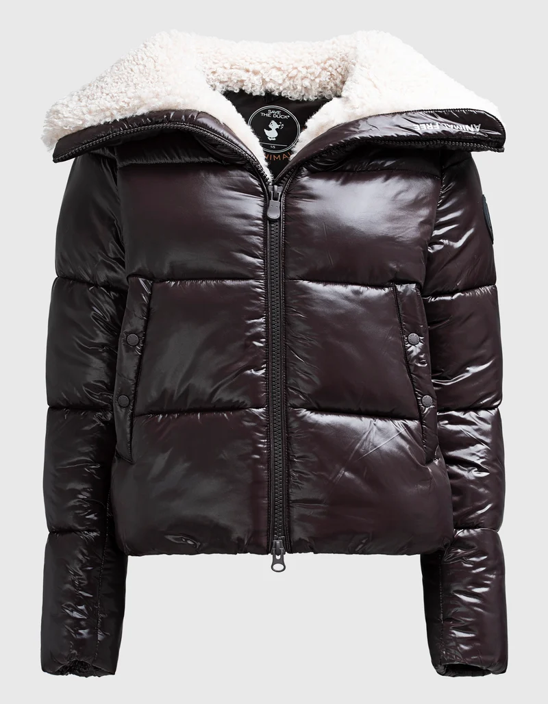 Steppjacke mit Kunstfellkragen