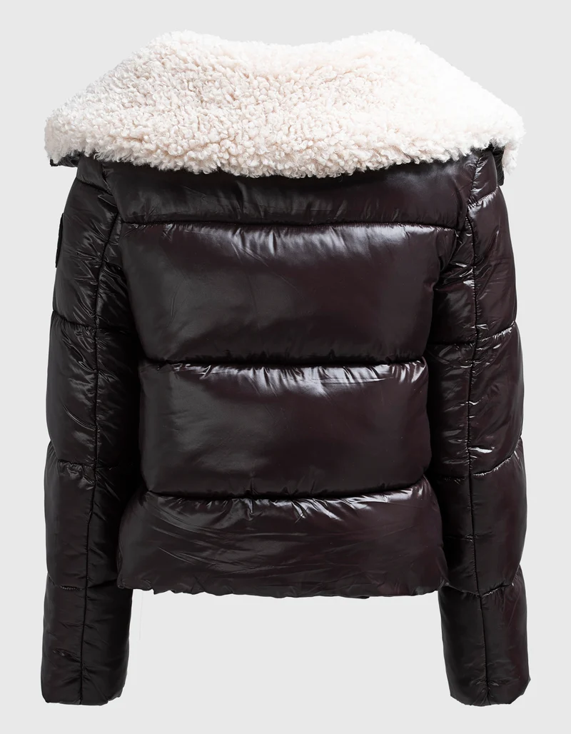 Steppjacke mit Kunstfellkragen