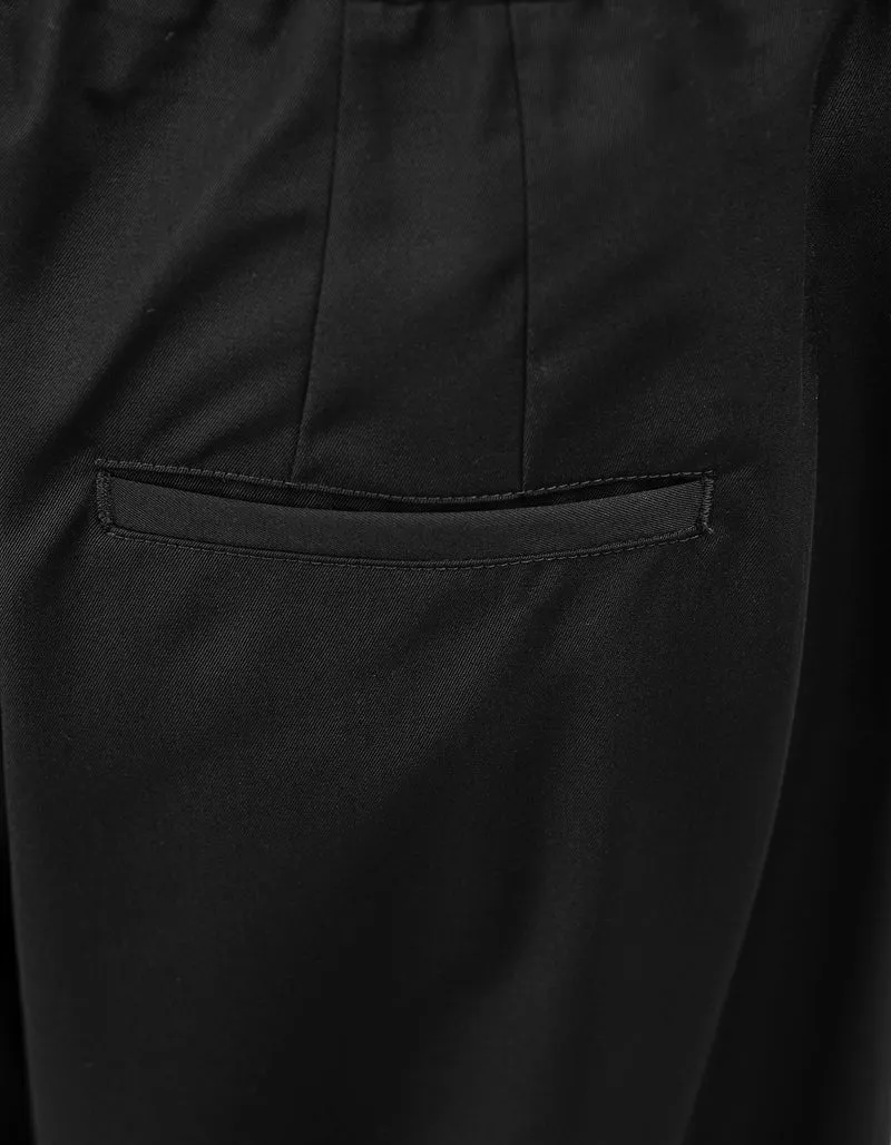 Wide-Leg Woll-Hose mit elastischem Bund