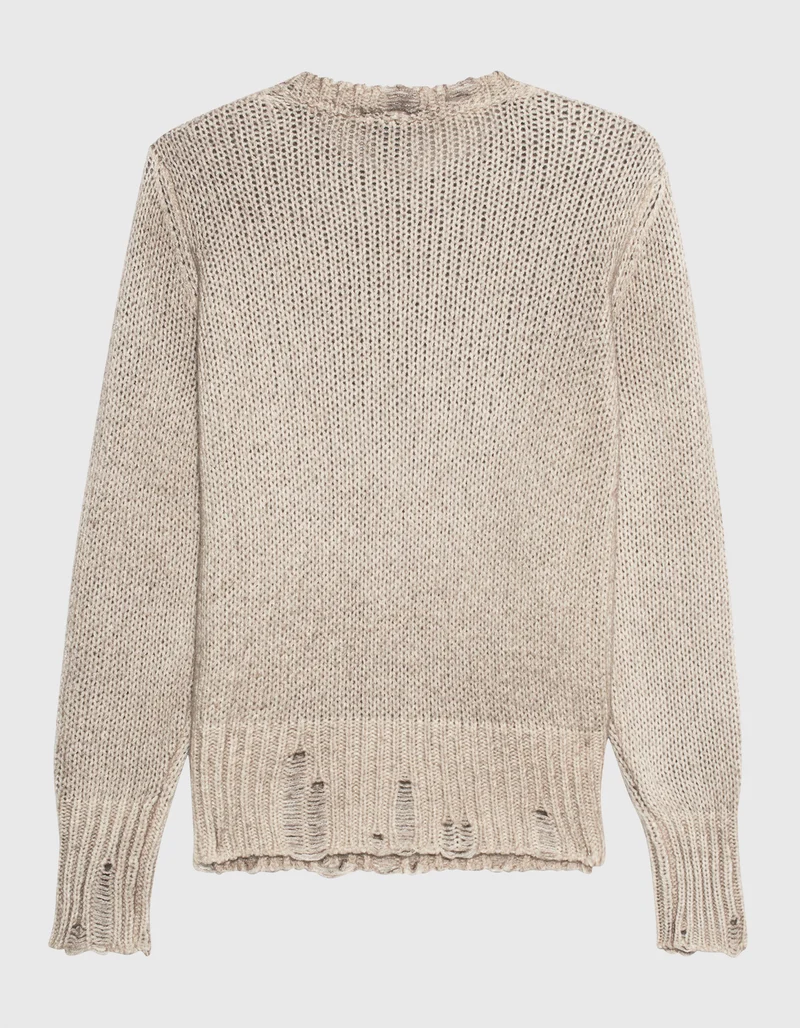 Destroyed-Look Kaschmir-Seiden-Mix Pullover