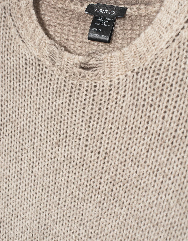 Destroyed-Look Kaschmir-Seiden-Mix Pullover