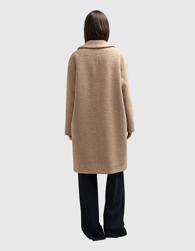 Bouclé Woll-Mix Mantel