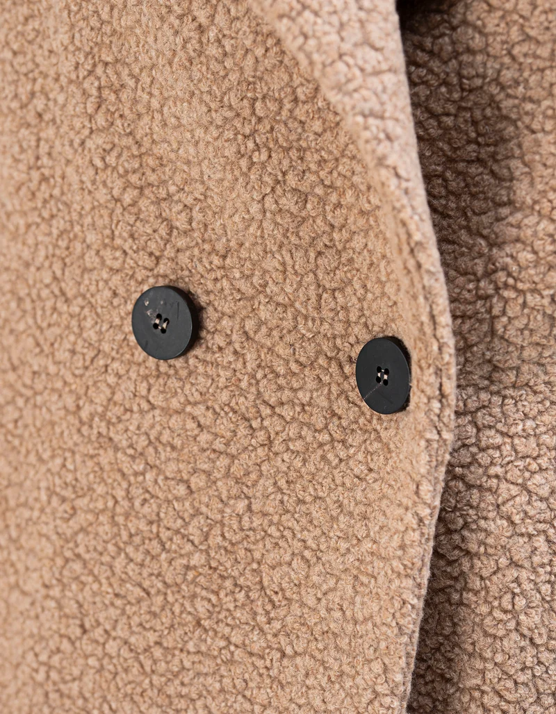 Bouclé Woll-Mix Mantel