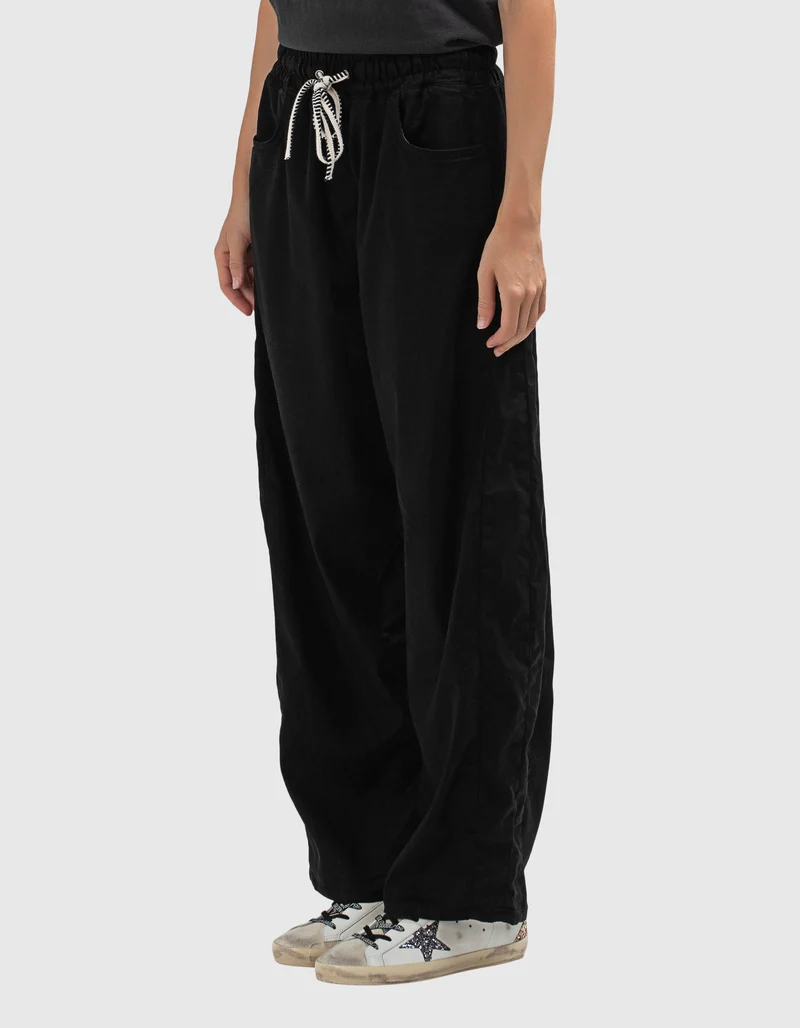 High-Waist Leinen-Mix Hose Cancun