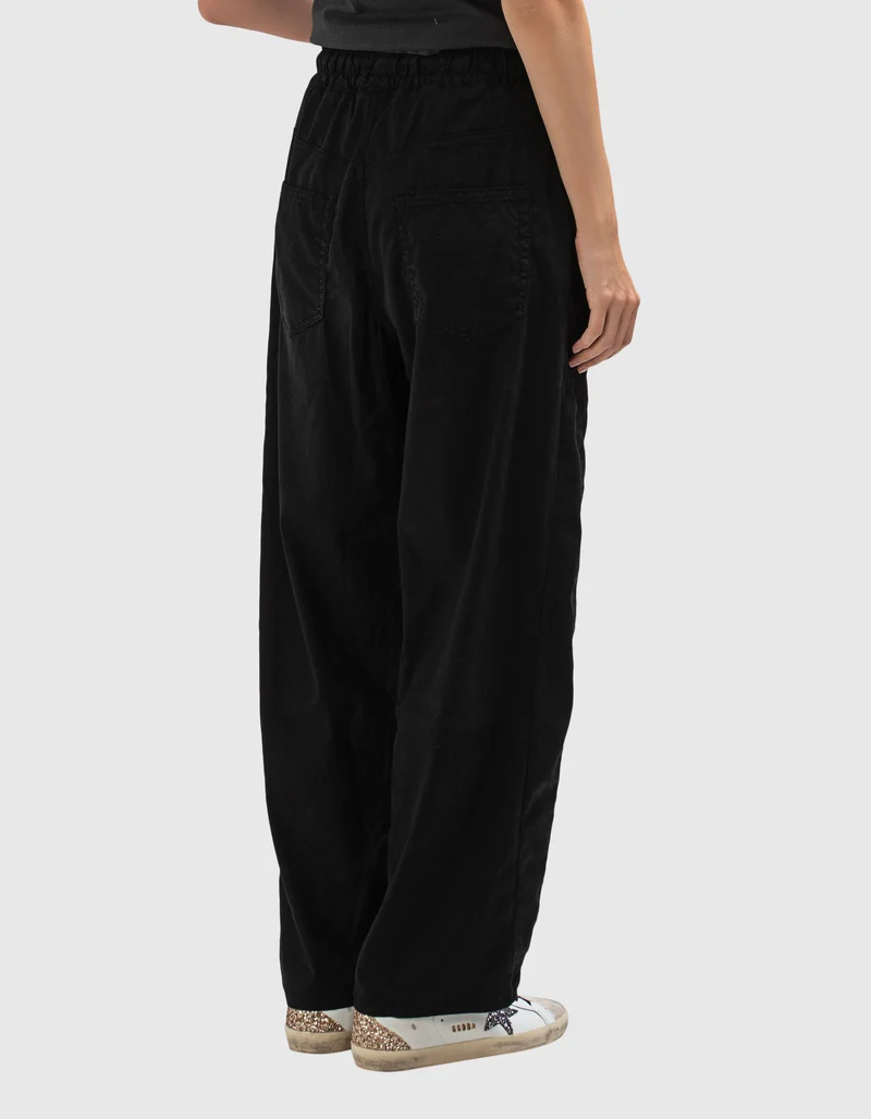 High-Waist Leinen-Mix Hose Cancun