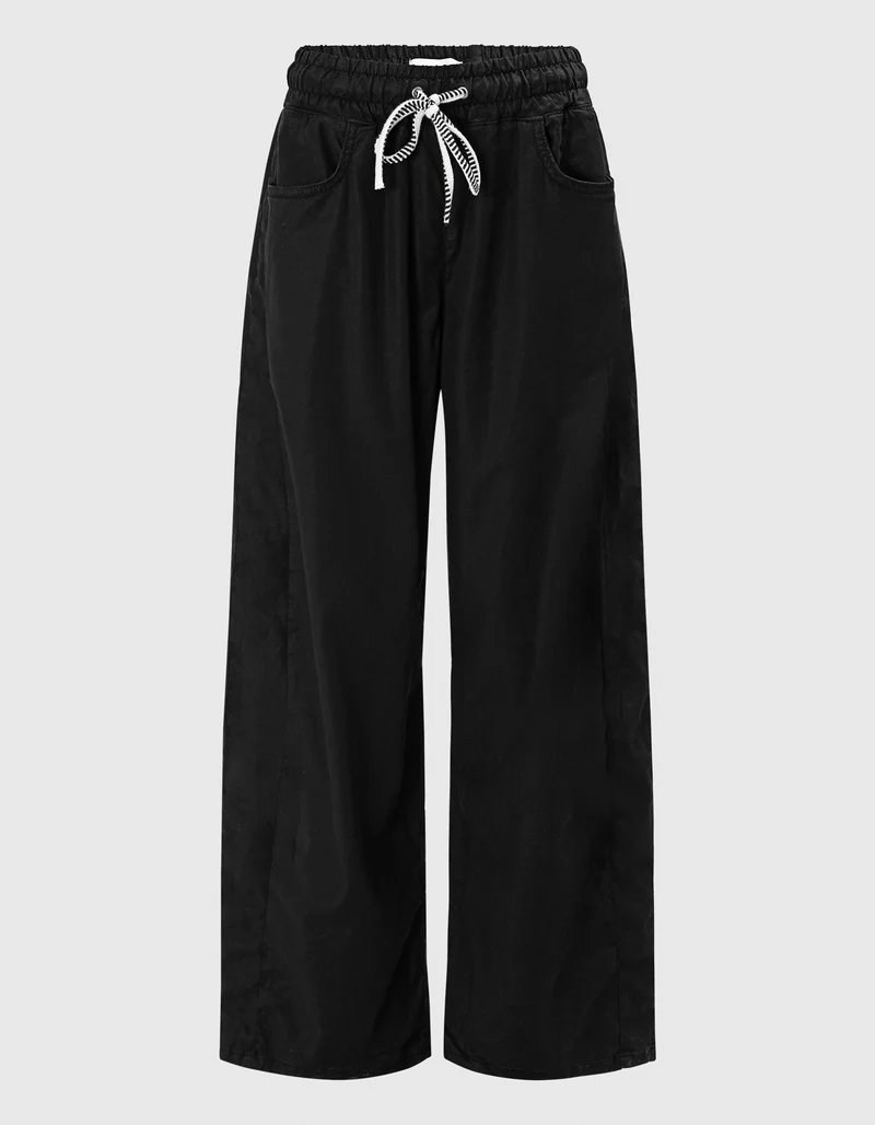 High-Waist Leinen-Mix Hose Cancun