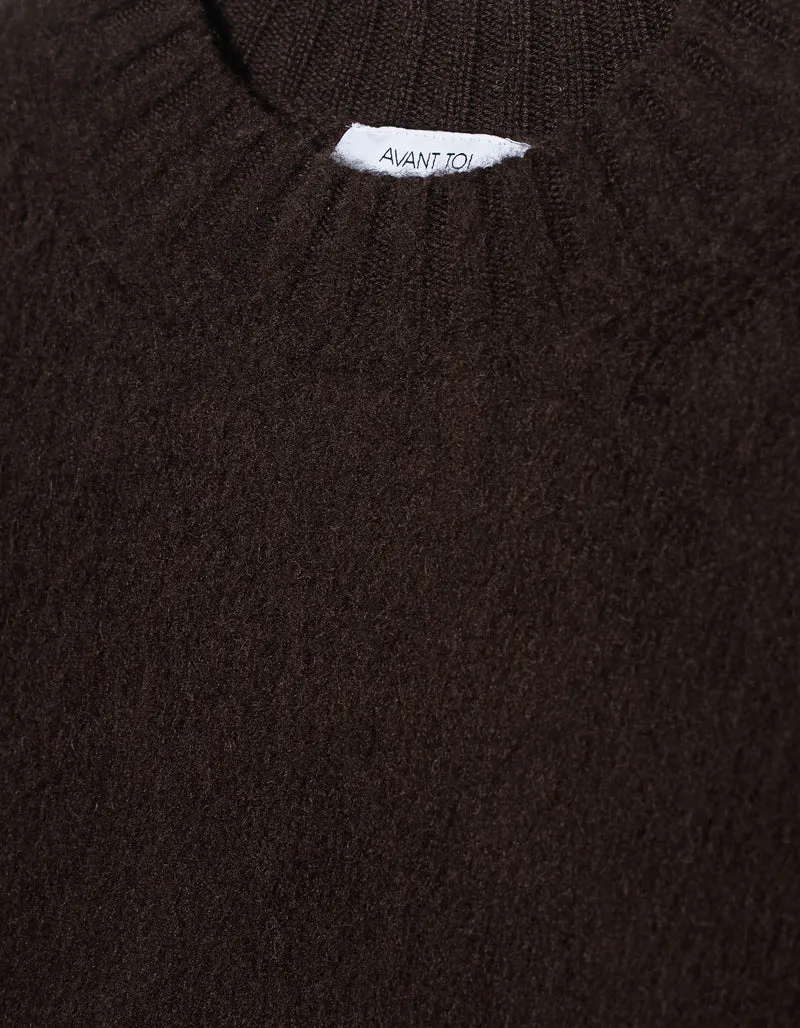 Brushed Wolle-Kaschmir Oversize-Pullover