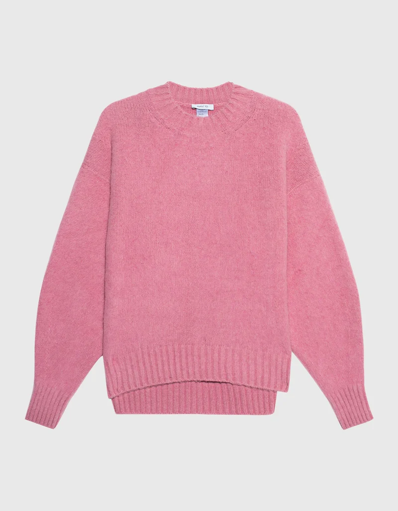 Brushed Wolle-Kaschmir Oversize-Pullover