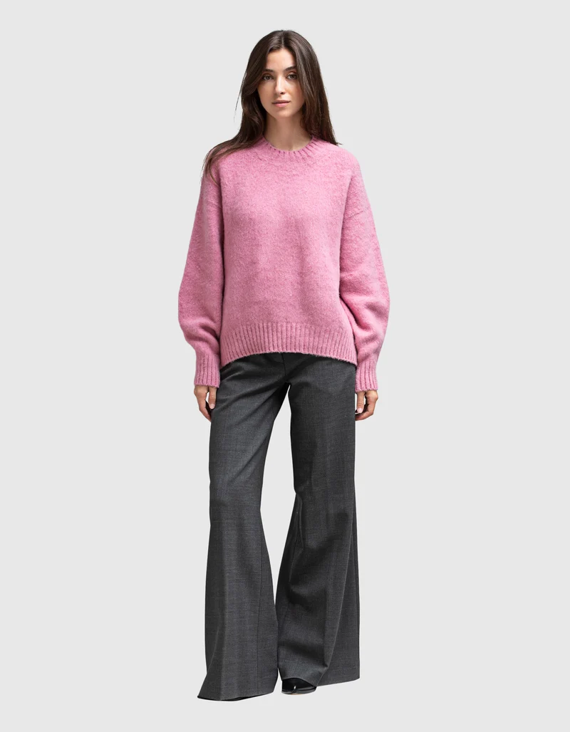 Brushed Wolle-Kaschmir Oversize-Pullover