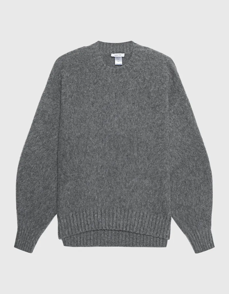 Brushed Wolle-Kaschmir Oversize-Pullover