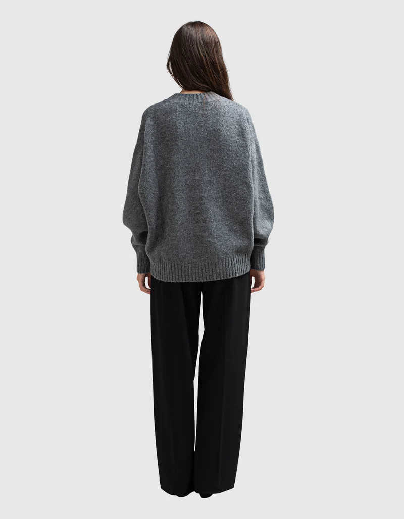 Brushed Wolle-Kaschmir Oversize-Pullover
