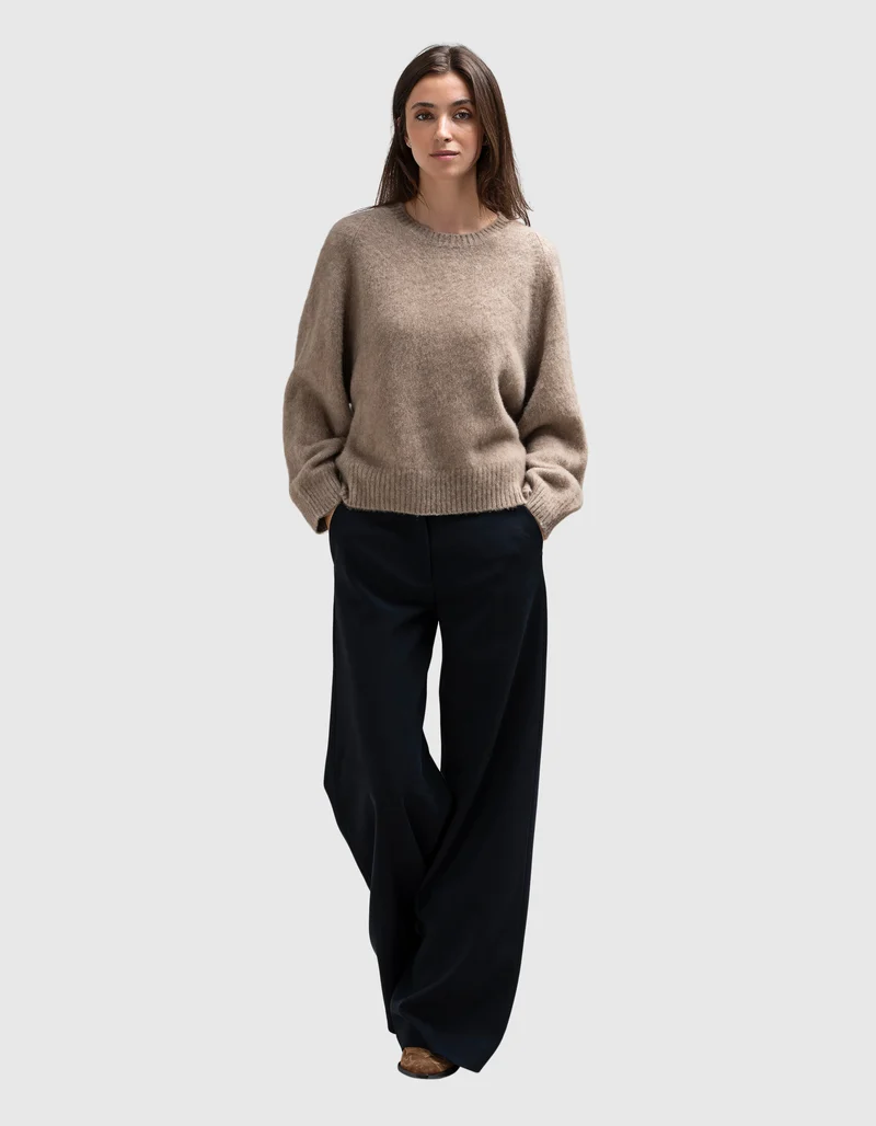 Kaschmirpullover Brushed Round Neck