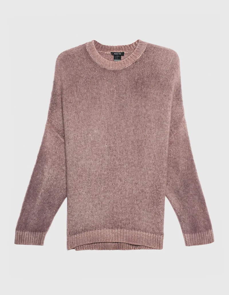 Oversize Kaschmirpullover Hand Painted Brushed