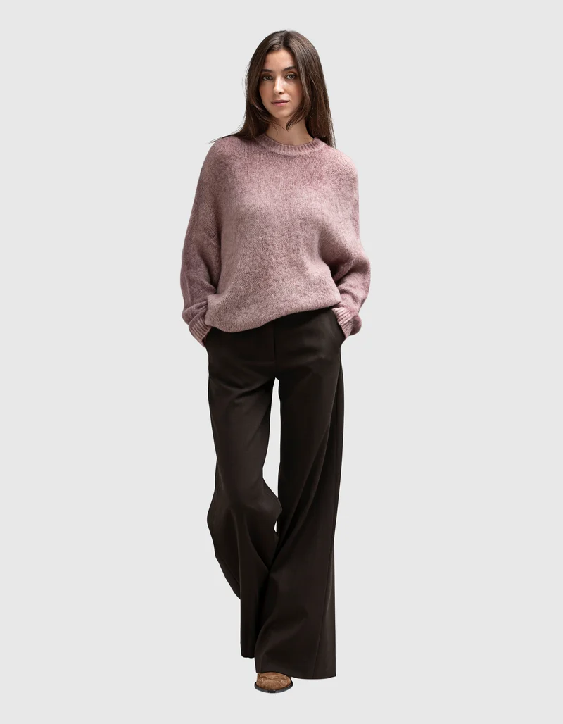 Oversize Kaschmirpullover Hand Painted Brushed