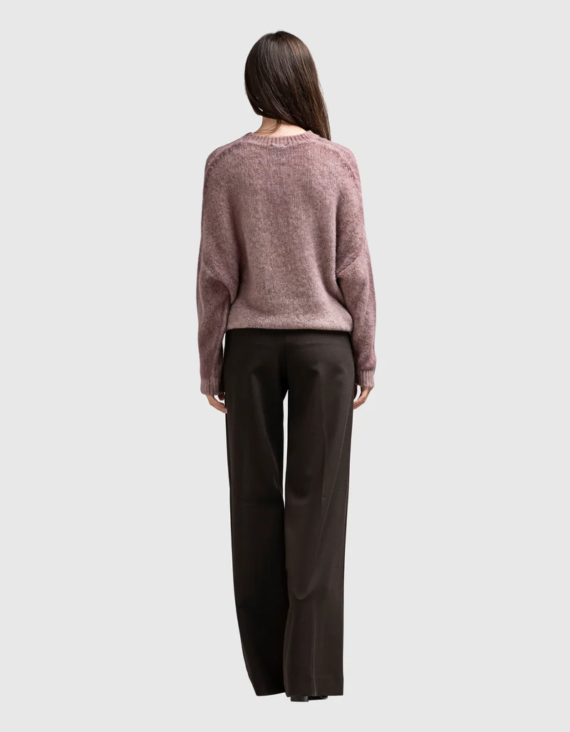 Oversize Kaschmirpullover Hand Painted Brushed