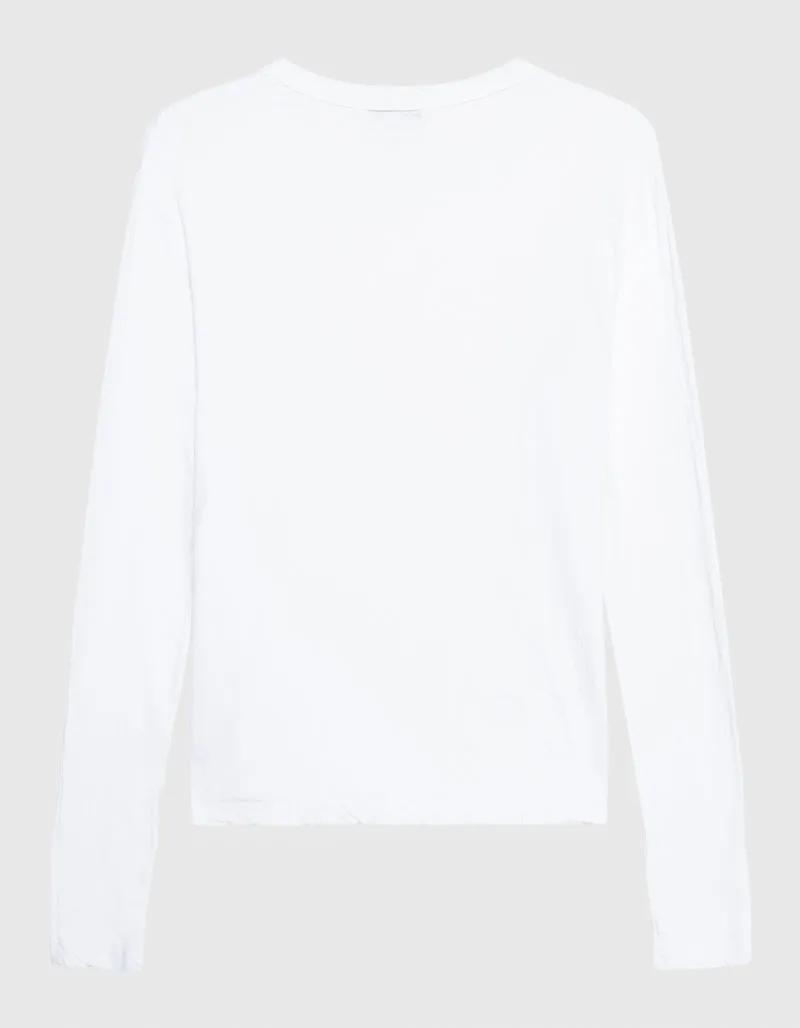 Longsleeve mit Rundhalsausschnitt in Crêpe-Optik