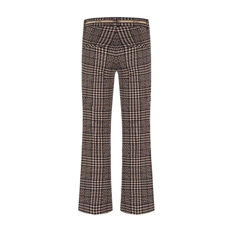 Stoffhose mit Hahnentritt-Muster