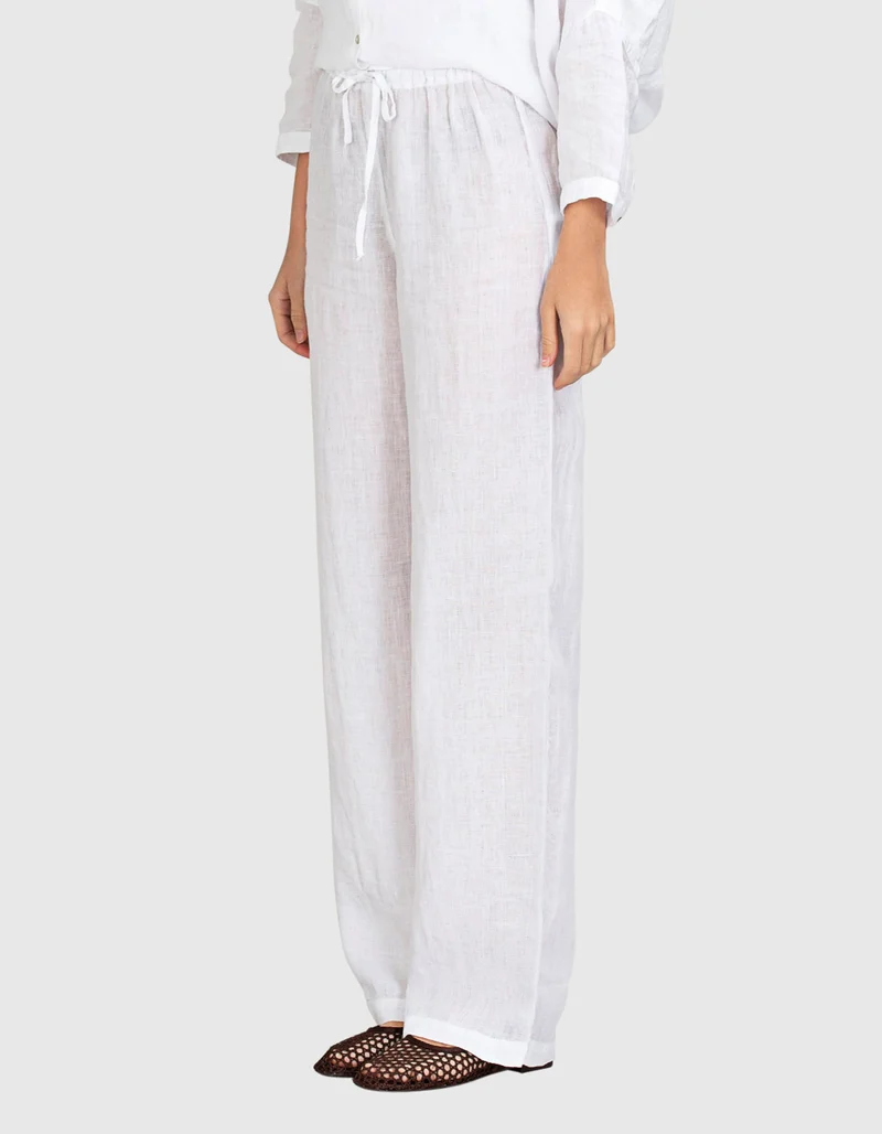 Wide-Leg Leinenhose