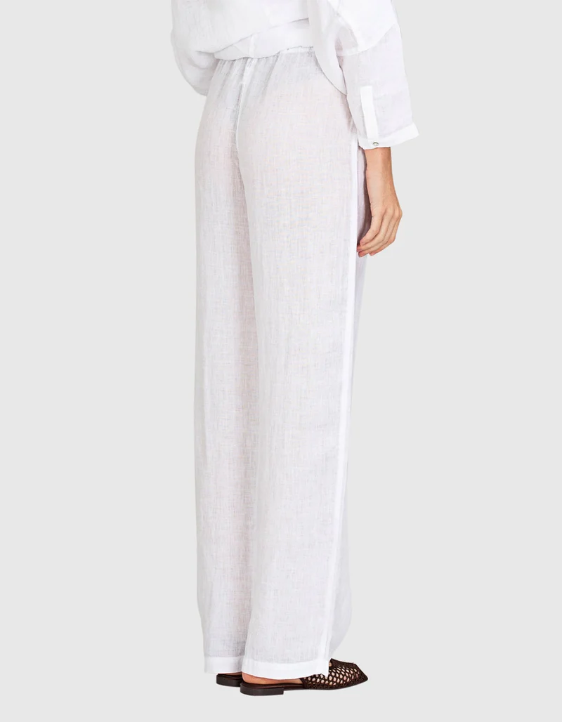 Wide-Leg Leinenhose