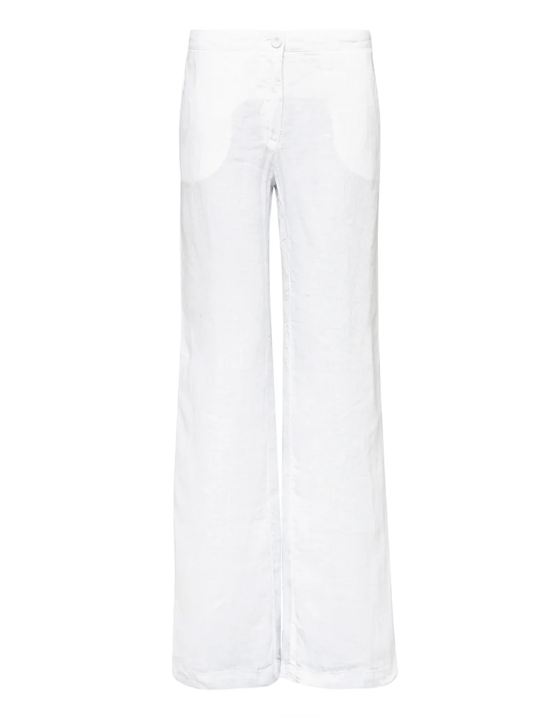 Flared-Leg Leinen-Hose